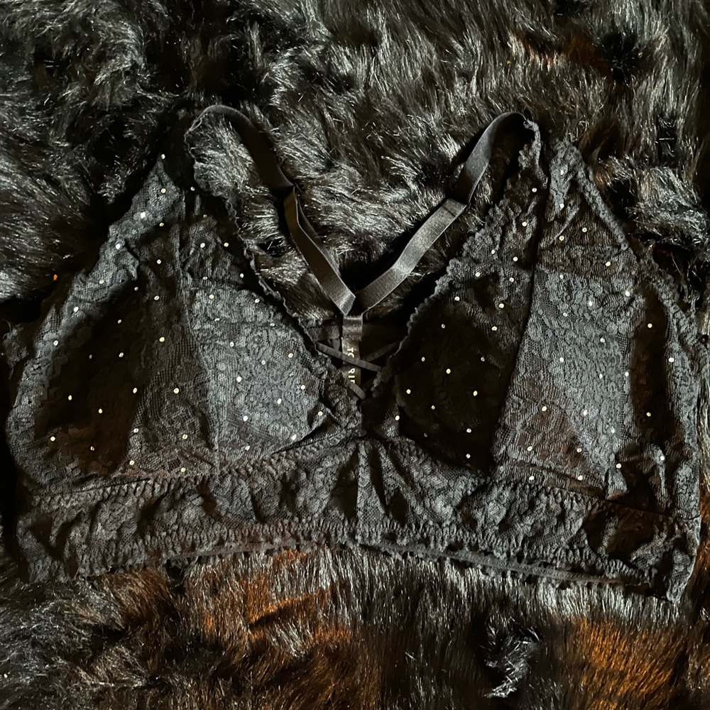 Torrid rhinestone crisscross front bralette